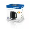 Chaleira elétrica Concept Solution RK3245 — 1,7 l, 2200 W, aço inoxidável, preto