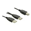 Cabo USB DeLOCK USB-B/USB-A 1 m preto