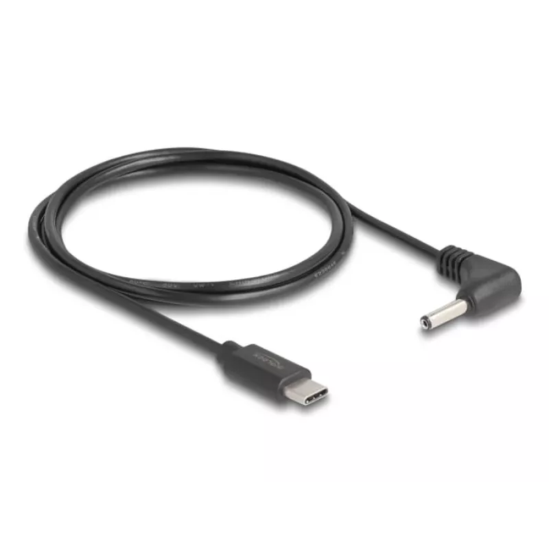 Cabo de alimentação DeLOCK 85393 preto 1,5 m USB-C 3,5 x 1,35 mm