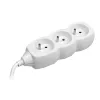 Tracer PowerCord cabo de extensão, 3 tomadas, 3 m, branco