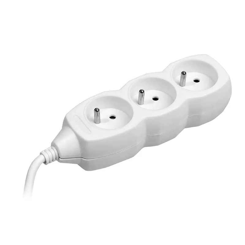 Tracer PowerCord cabo de extensão, 3 tomadas, 3 m, branco
