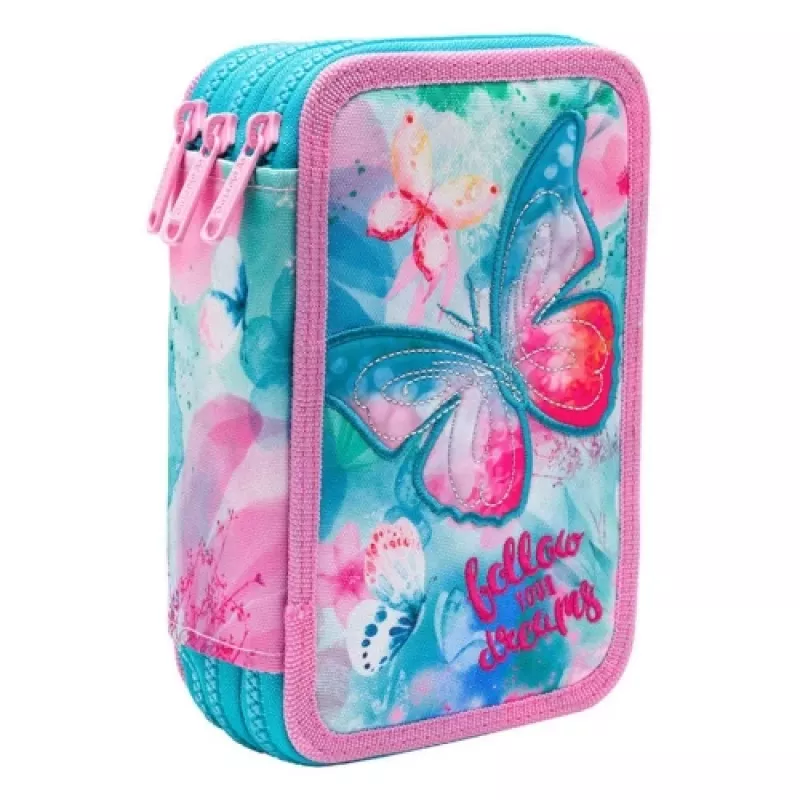 Estojo CoolPack Jumper 3 DREAMS F067654 – estojo de três andares com vários compartimentos