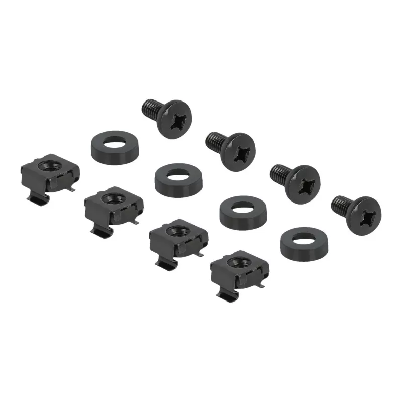 Delock 66884 Painel de calha DIN de 19 polegadas, 2U, preto