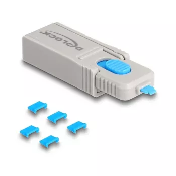 Bloqueador de portas DeLOCK 20925 Micro-USB 5 unid. + ferramenta de bloqueio