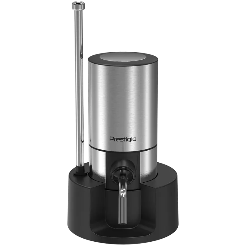 Máquina de servir vinho elétrica a pilhas com tubo de aço inoxidável