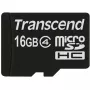 Transcend - Cartão de memória - 16GB - Classe 4 - microSDHC (TS16GUSDC4)