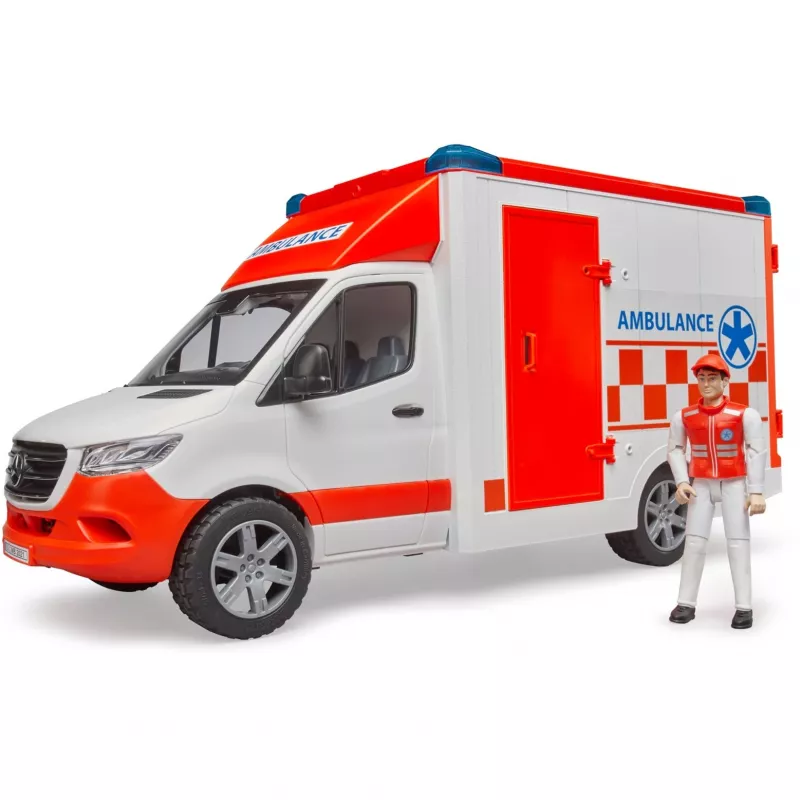 Bruder 1/16 Mercedes-Benz Sprinter ambulância com condutor