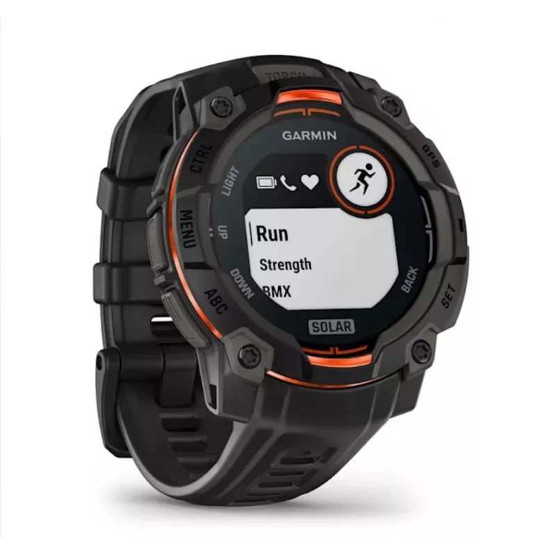 Garmin Instinct® 3 – 45 mm, relógio solar preto