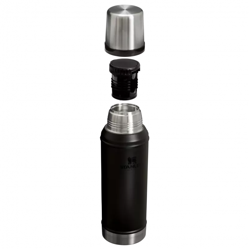 Garrafa térmica STANLEY Legendary Classic 0,94 L, preta, parede dupla com isolamento a vácuo