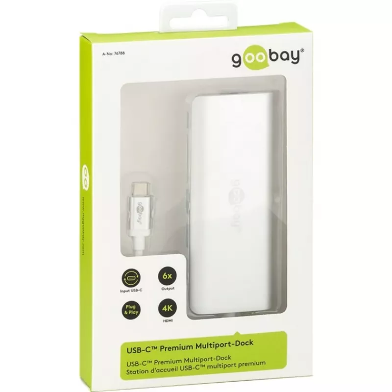 Wentronic goobay - Docking station - (USB-C) - LAN 10Mb (76788)