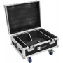 Flightcase Roadinger 31005127 para 4× AKKU IP UP-4 QuickDMX com função de carregamento