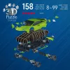 Puzzle 3D 158 peças Lamborghini Huracan EVO verde