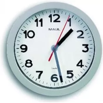 MAUL relógio de parede MAULstep branco prateado plástico, Ø 20,0 cm (9052995)