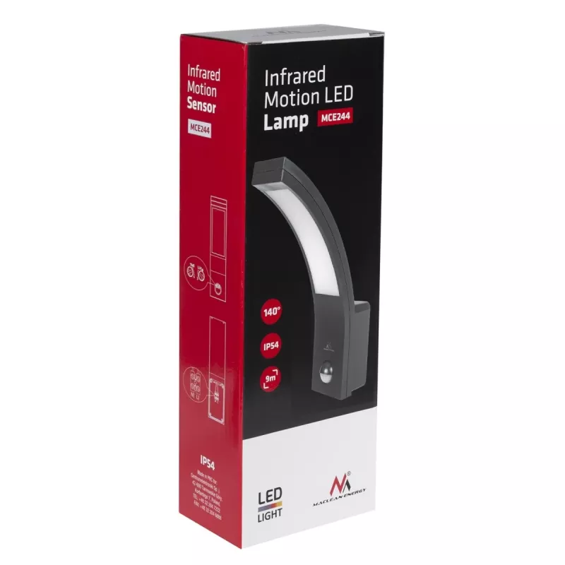 Candeeiro de mesa MACLEAN MCE244GR LED infravermelho 750 lm, fonte de luz ajustável para uso em proximidade