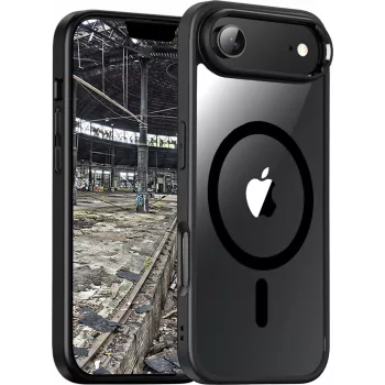 Capa traseira jt berlin JT Berlin Pankow Hybrid MagSafe capa de telemóvel para Apple iPhone, Air, preta/transparente