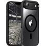 Capa traseira jt berlin JT Berlin Pankow Hybrid MagSafe capa de telemóvel para Apple iPhone, Air, preta/transparente