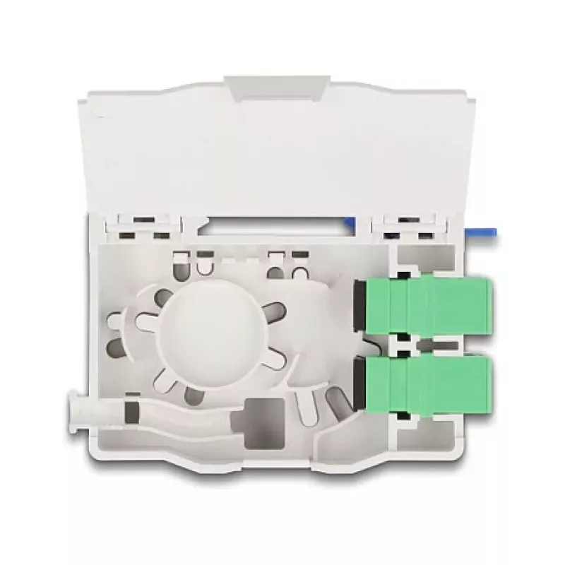 Caixa de ligação de fibra ótica DeLOCK 88097 SC simplex branca