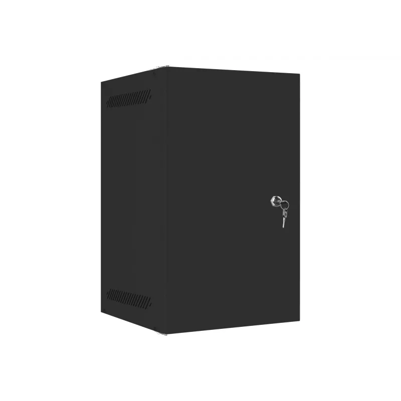 Lanberg WF10-2309-00B armário rack de parede de 10" 9U, 280x310x469 mm, porta metálica, flat pack, carga 20 kg, IP20, preto