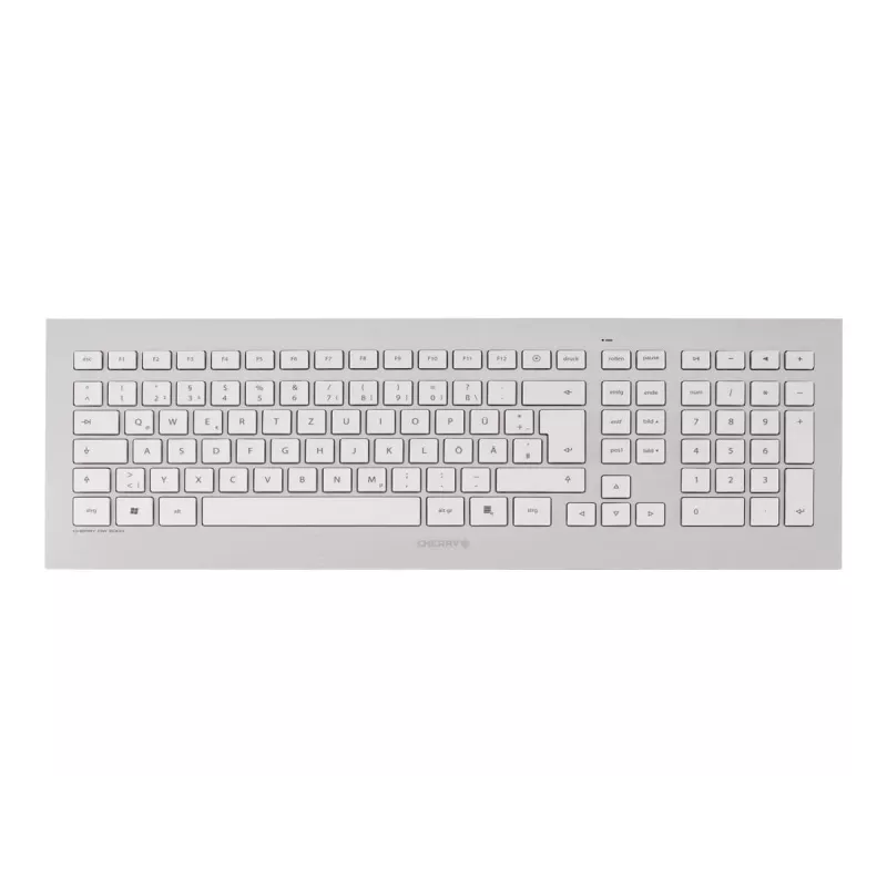 Teclado e rato CHERRY DW 8000 incluídos Office RF sem fios QWERTZ alemão prateado, branco