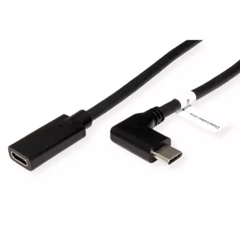 ROLINE 11.04.5496-10 - 2 m - USB Type-C - USB Type-C - macho - fêmea - angular (11.04.5496)
