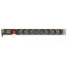 Unidade de distribuição de energia Gembird EG-PDU-014-FC14, 8 tomadas AC, entrada C14, cabo de 3 m, caixa de alumínio 1U, 10 A, 3680 W