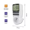 Temporizador eletrónico QOLTEC PC0628 com visor LCD, contagem decrescente de 24 horas