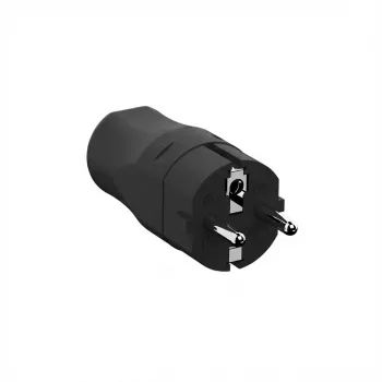 Ficha de rede tipo F Bachmann 910.100 preto 2P+E