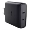 Carregador TRUST Maxo 100W 2 portas USB-C GaN — 100 W, 2× USB-C, máx. 20 V, cabo de 2 m, preto