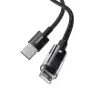 Cabo de carregamento rápido Baseus Gem USB para IP 2,4A 2 m preto