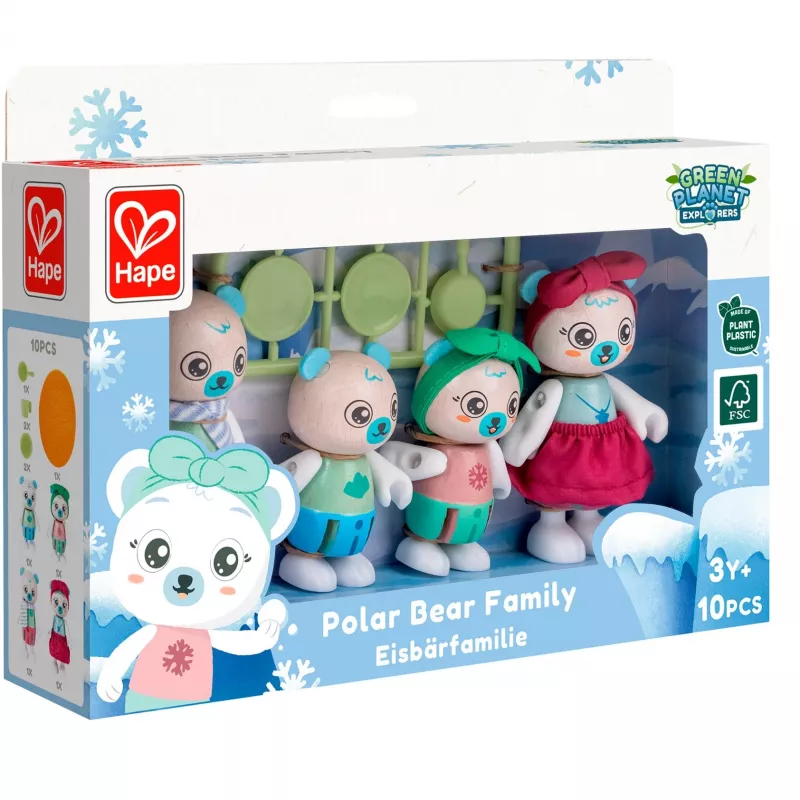 Hape família de ursos polares figura de brincar