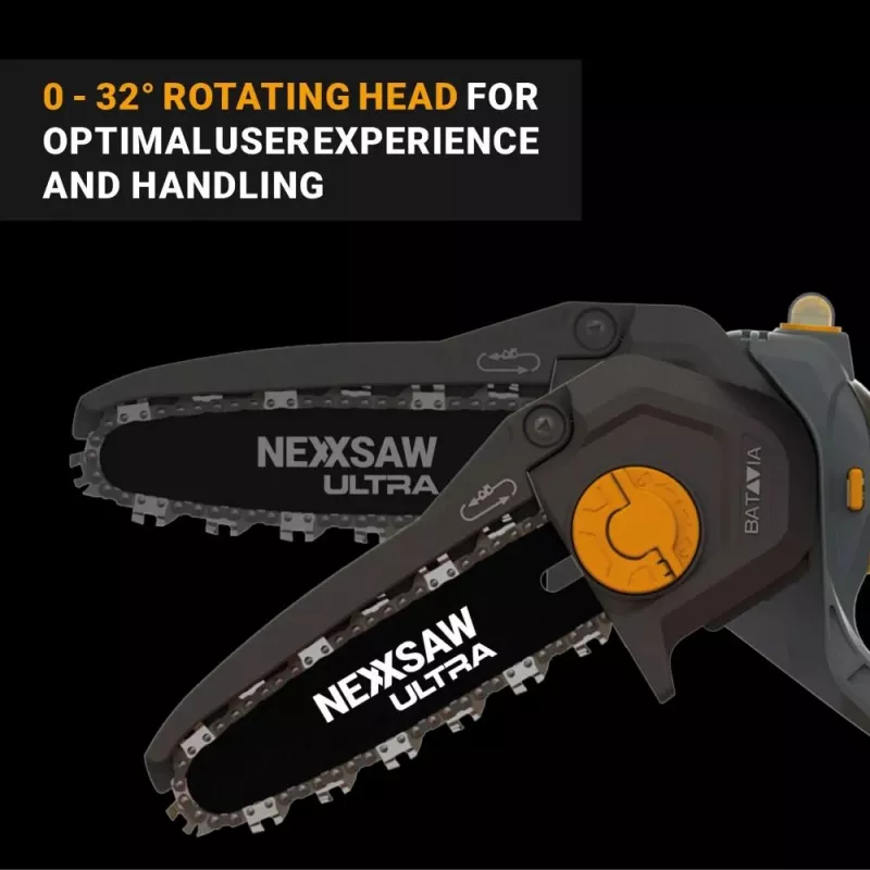 Batavia B.V. | Motosserra de mão sem escovas a bateria 18V Nexxsaw V3 Ultra, sem bateria e carregador | 17,78 cm | Motosserra
