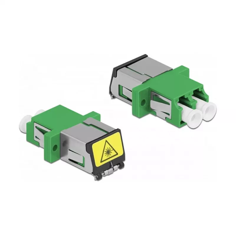 Acoplador de fibra ótica DeLOCK 86897 LC duplex fêmea para LC duplex fêmea monomodo verde