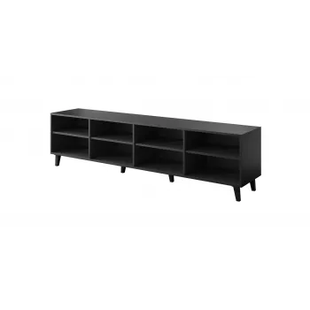 Móvel de TV FARO 200x42x52 preto mate + carvalho craft