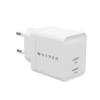 Carregador HYPER HJG35EU para dispositivos móveis, auscultadores, headset, smartphone, relógio, Branco, carregamento rápido AC, interior