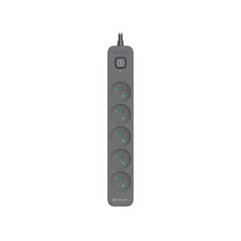 Régua de proteção contra sobretensões Power Line+ 5m Graphite (5 tomadas)