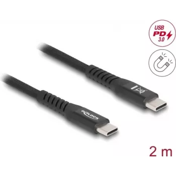 Cabo USB DeLOCK USB 2.0 2m USB C preto 81120