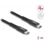 Cabo USB DeLOCK USB 2.0 2m USB C preto 81120