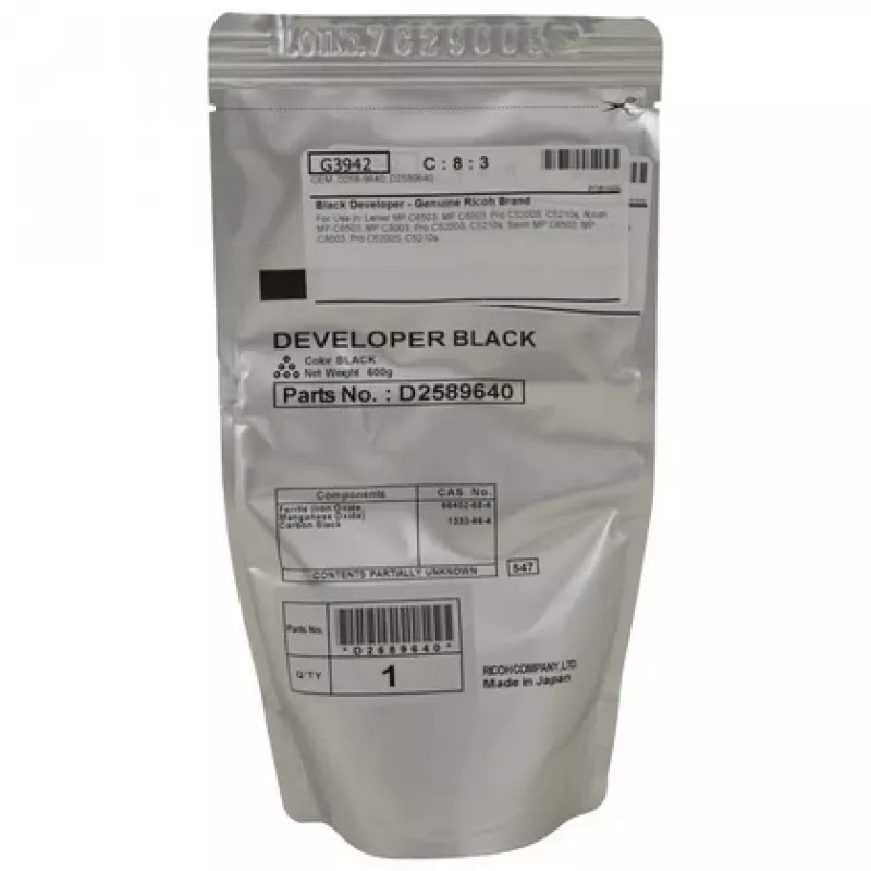Ricoh D2589640 (D258-9640) Revelador, preto
