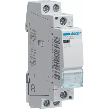 Hager ESC225. Contacto capacidade de corrente: 25 A, secção do cabo: 1/10 mm², intervalo de temperatura em funcionamento: -10 - 50 °C. Tensão de entrada AC: 230 V, AC