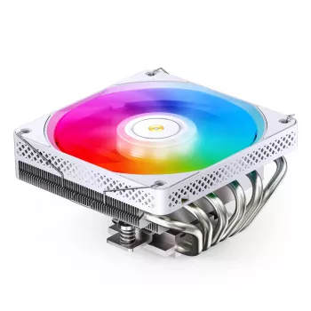 Dissipador de CPU Jonsbo HP600 120mm branco A-RGB, ventoinha 120mm, iluminação A-RGB
