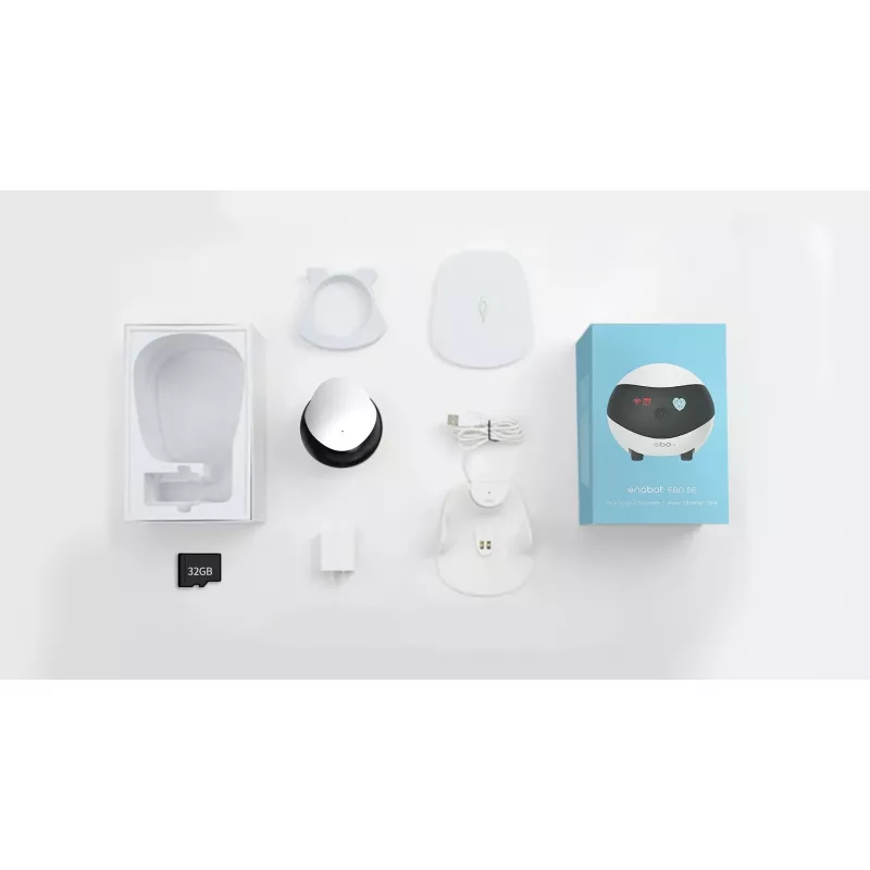 Câmara IP robô Enabot EBO SE compacta N/A MP N/A 16 GB armazenamento externo, suporta máx. 256 GB
