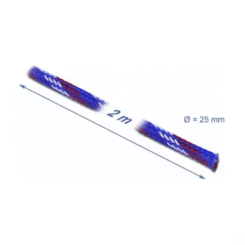 Manga de proteção de cabo DeLOCK 20751 azul vermelho branco
