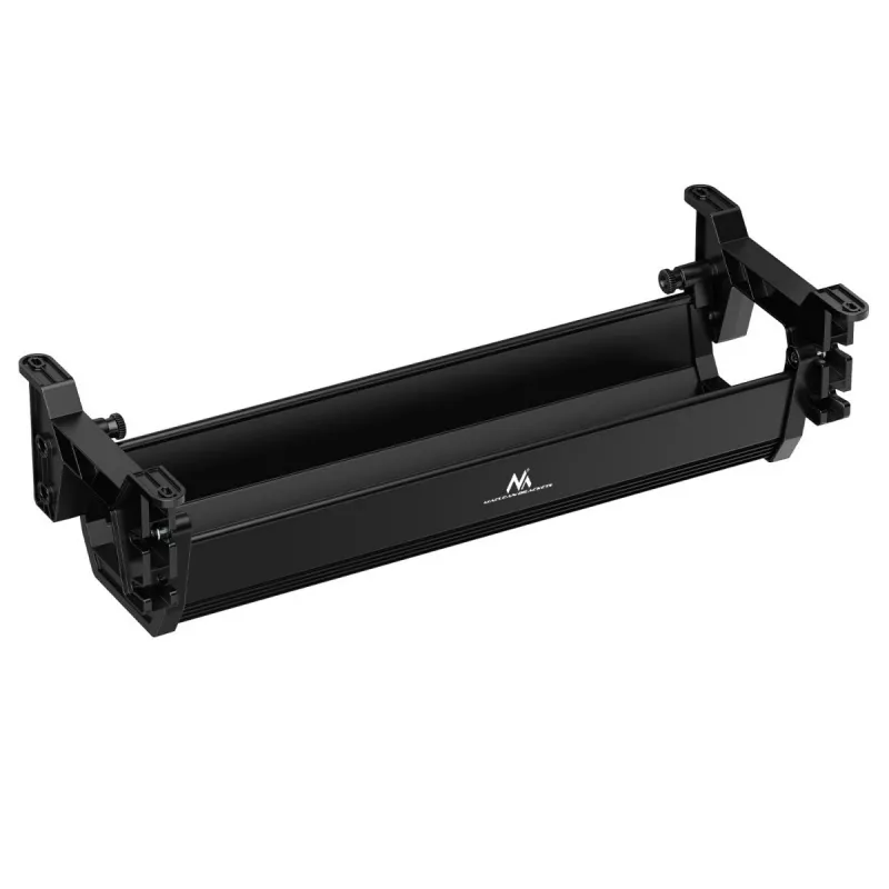 Calha para cabos para secretária MACLEAN MC-106B — preto, ABS, carga máxima 5 kg
