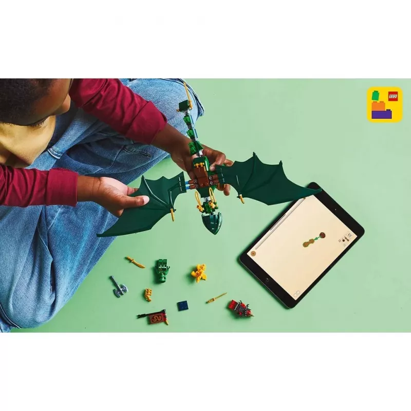 Brinquedo de construção LEGO NINJAGO 71829 Dragão da Floresta Verde do Lloyd, 128 peças, 2 minifiguras, a partir de 6 anos