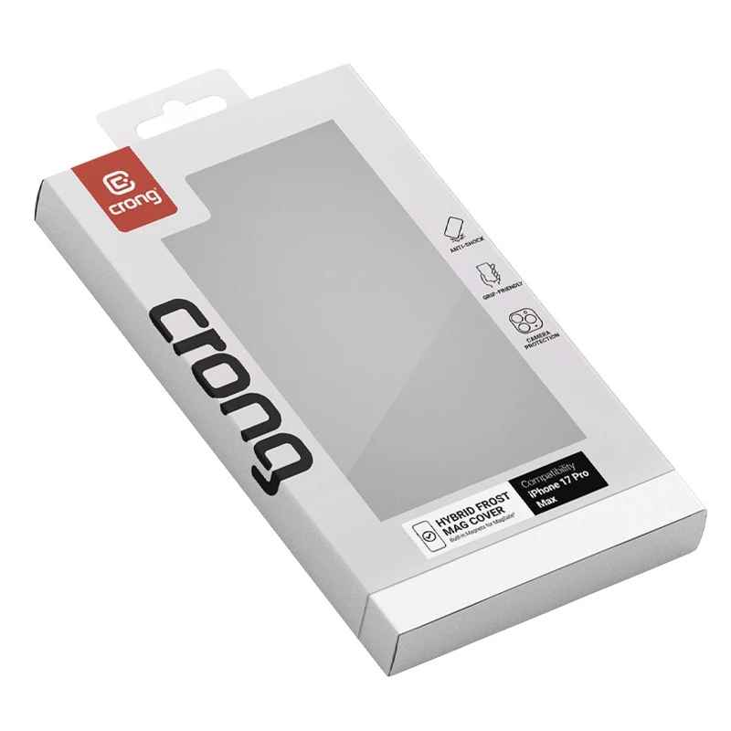 Capa Crong Hybrid Frost MAG com MagSafe para iPhone 17 Pro Max Frosted preto