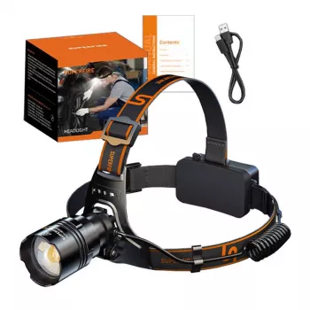 Lanterna de cabeça recarregável Superfire HL31 Type-C LED 3000 lúmenes