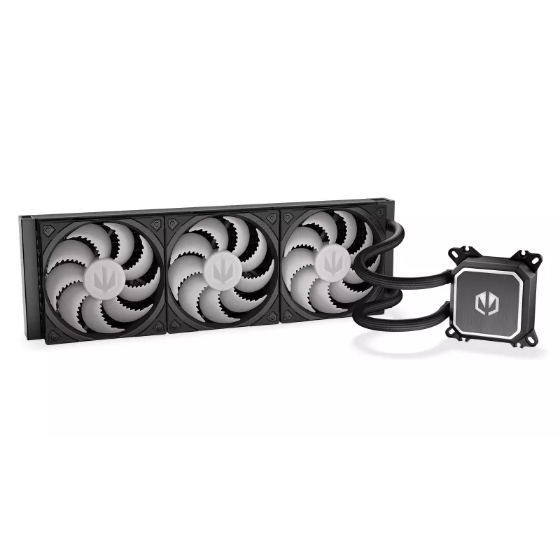 Endorfy Navis F360 ARGB EY3B006 refrigeração líquida AIO para CPU, radiador de 360 mm, 3 ventoinhas de 120 mm, 250–1800 RPM, LGA 1700/AM5/AM4, preto