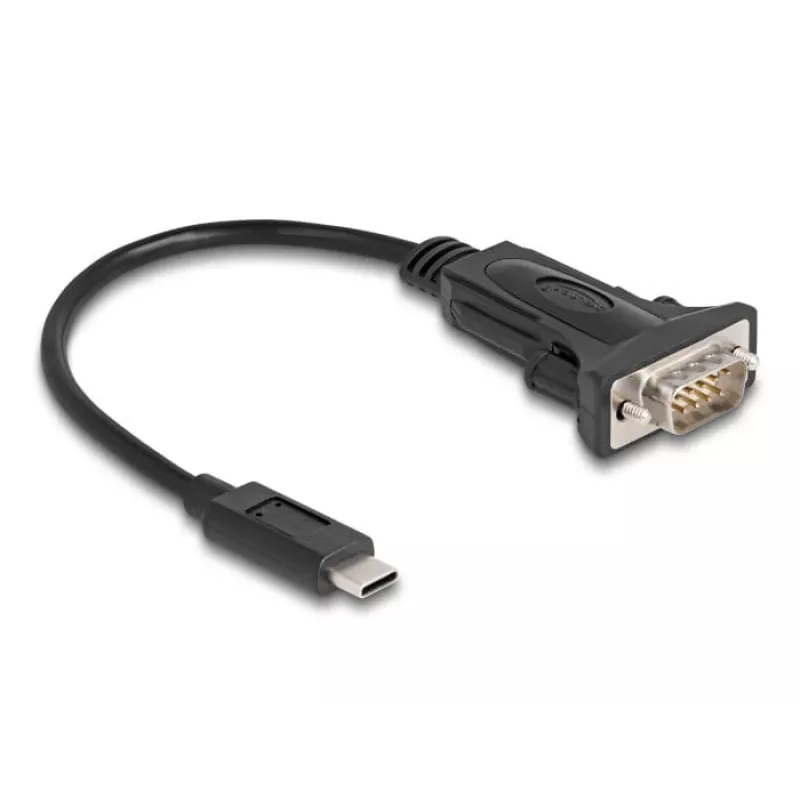 Adaptador DeLOCK USB Type-C para RS-232 D-Sub 9 pinos macho 0,25 m