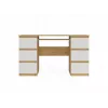 Conjunto secretária KUBA carvalho Artisan/branco