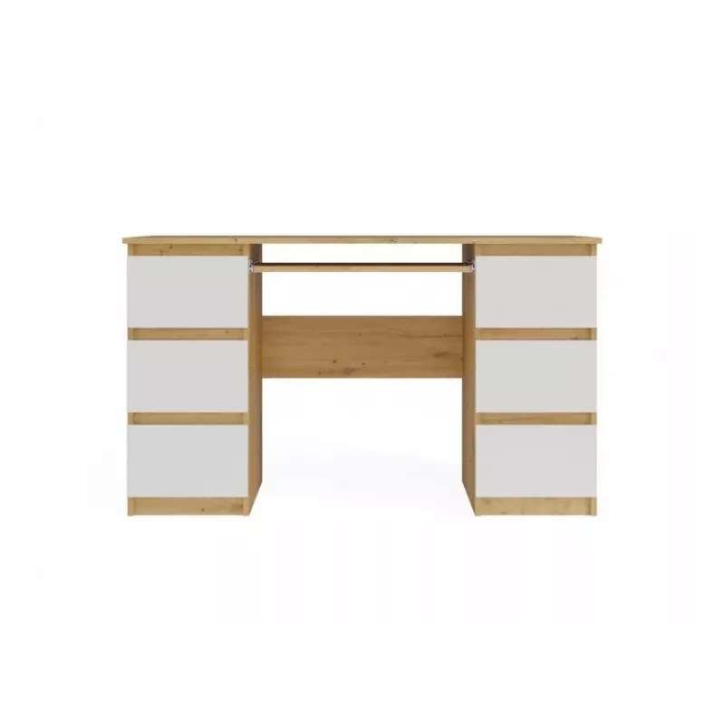 Conjunto secretária KUBA carvalho Artisan/branco